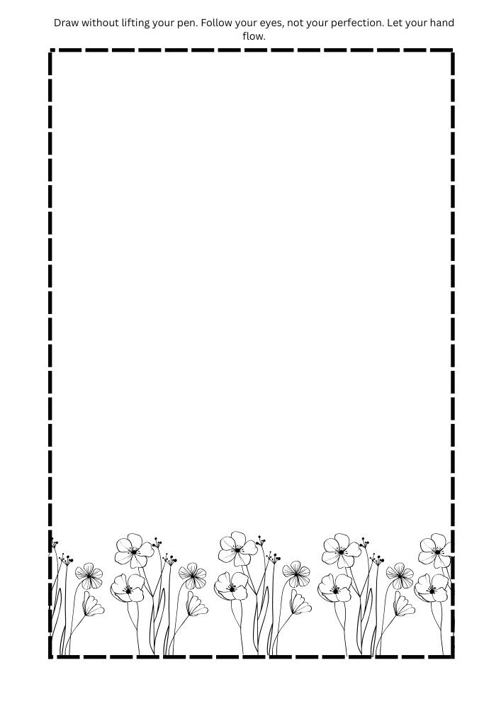 continuous flow drawing blind contour
