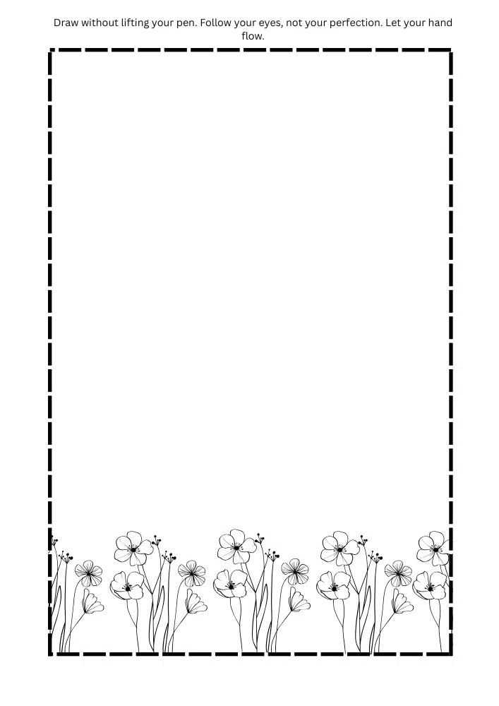 continuous flow drawing blind contour