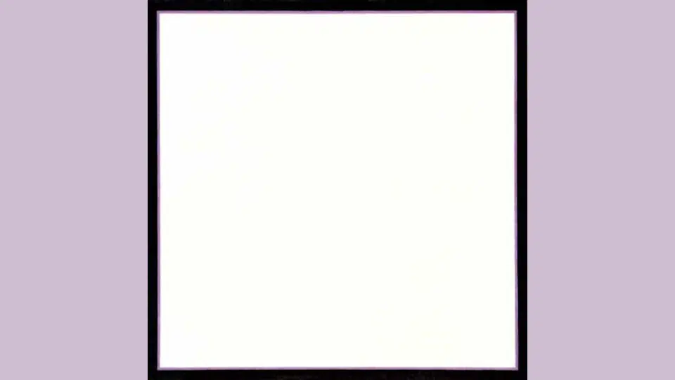 jo baer untitled white square lavender line 1968