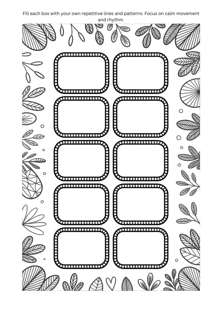 pattern flow zentangle page