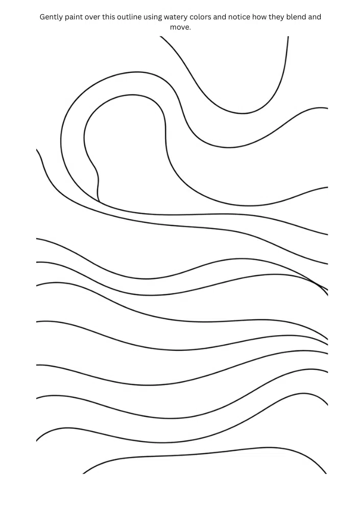 water flow painting wet on wet template