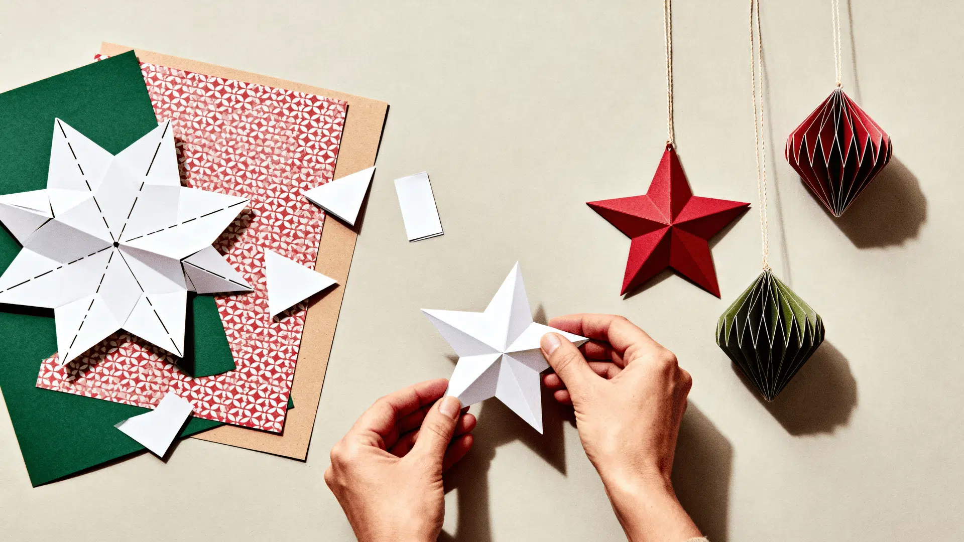 3d geometric paper ornaments
