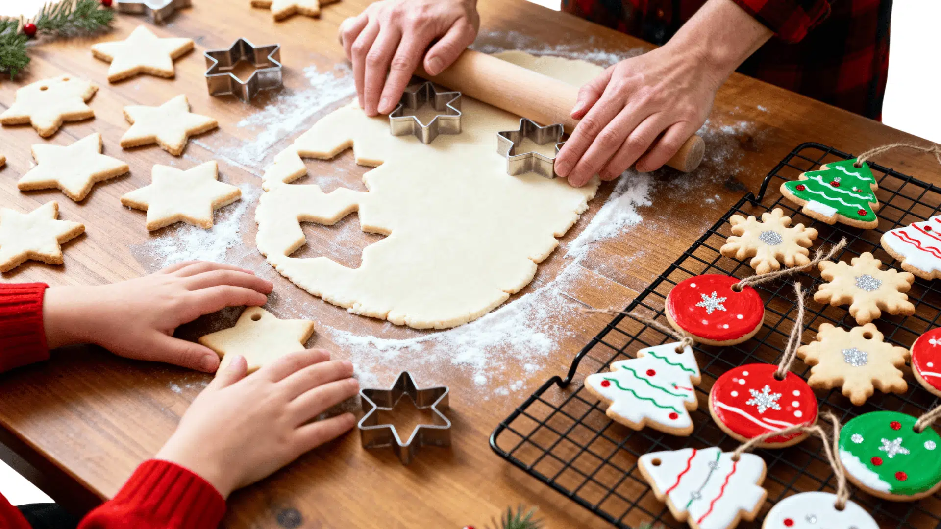 salt dough cutout ornaments