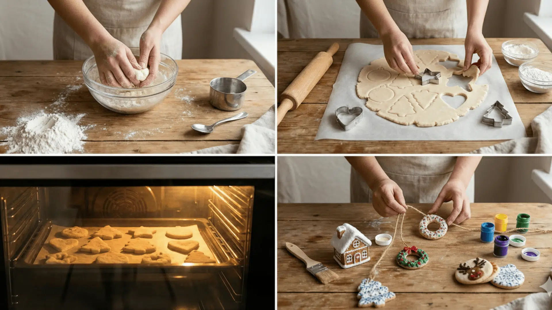 step by step guide how to make salt dough christmas ornaments