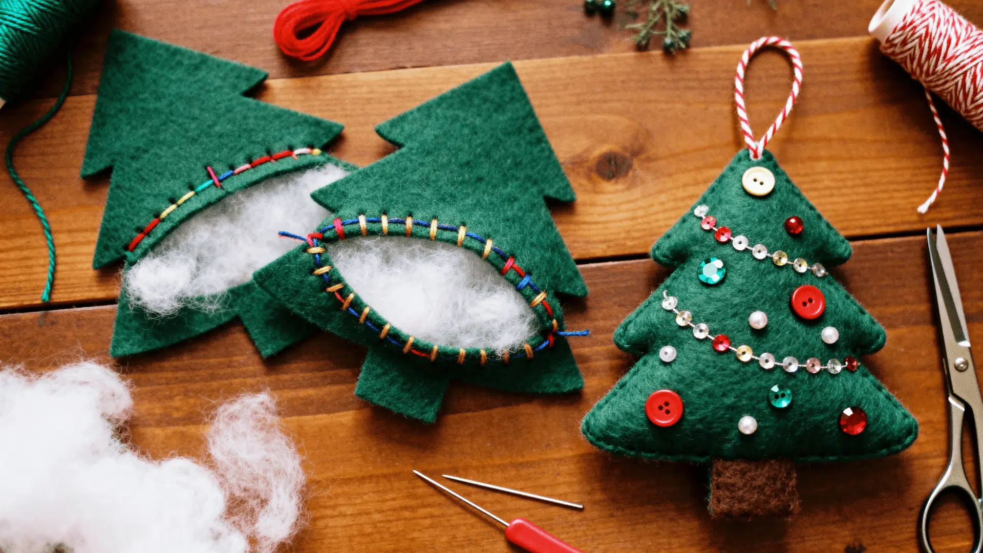stuffed felt christmas trees