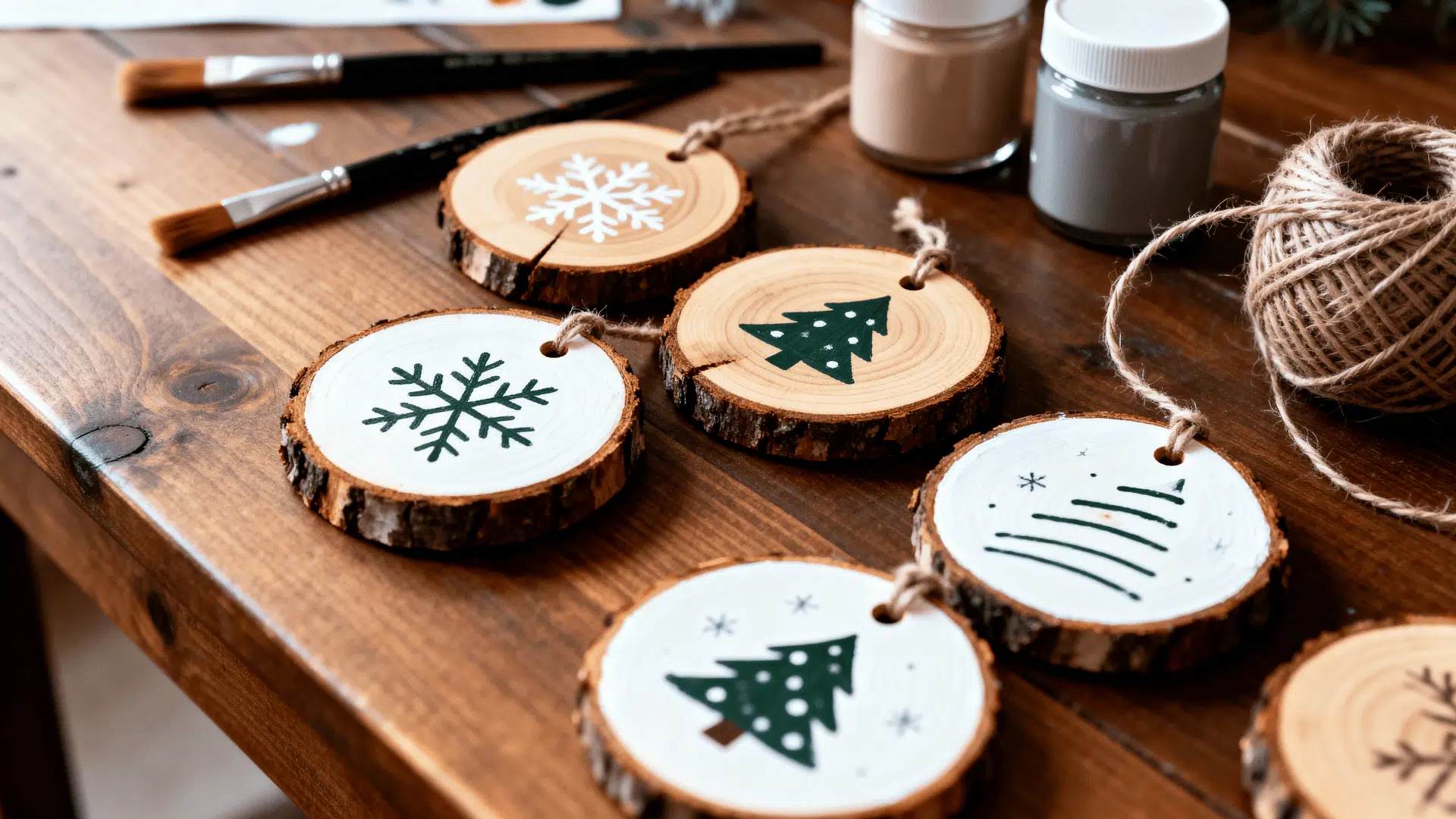 wood slice ornaments