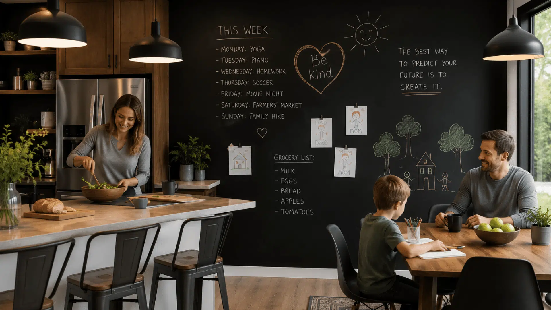chalkboard paint technique