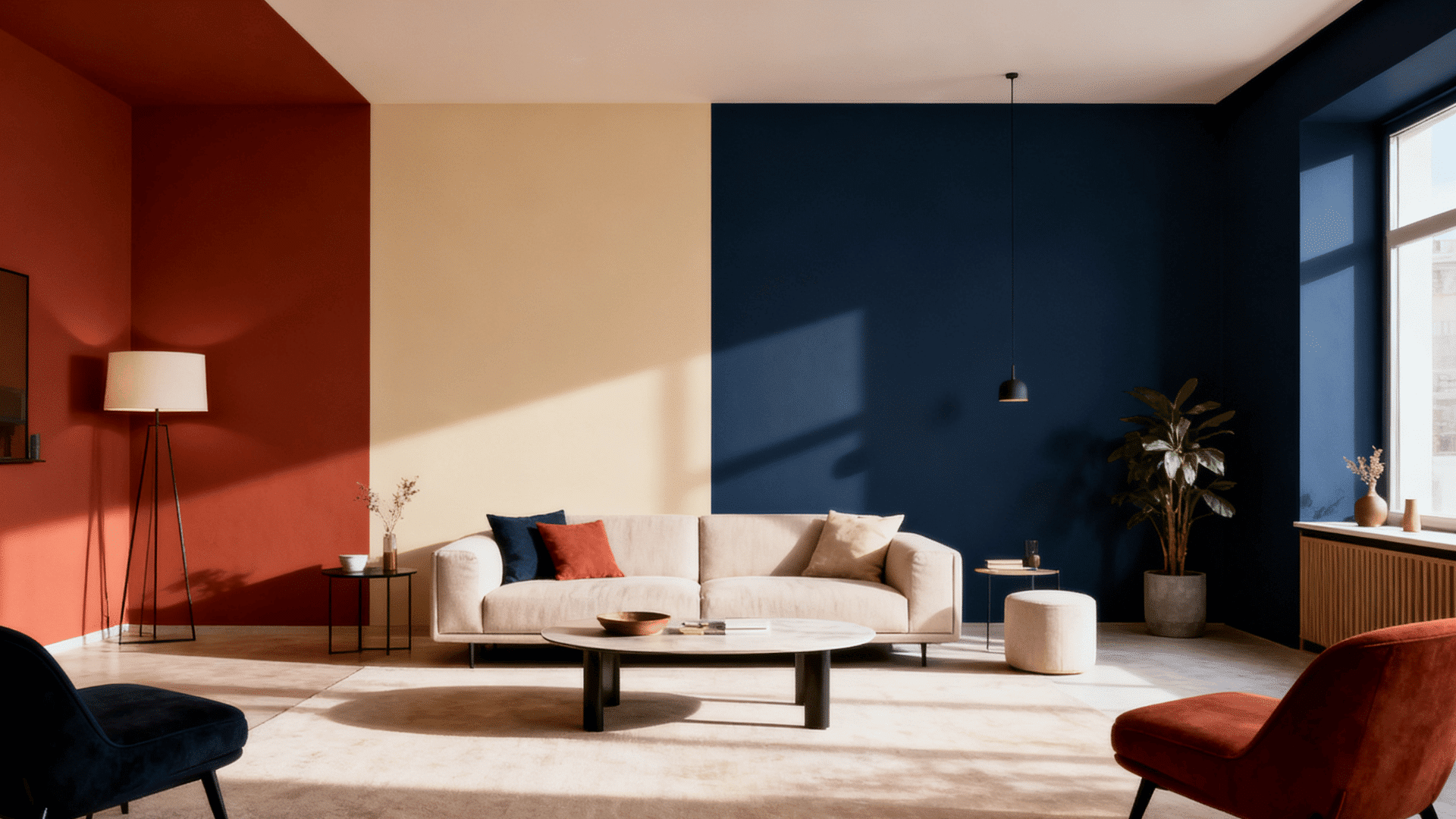 color blocking wall painting technique