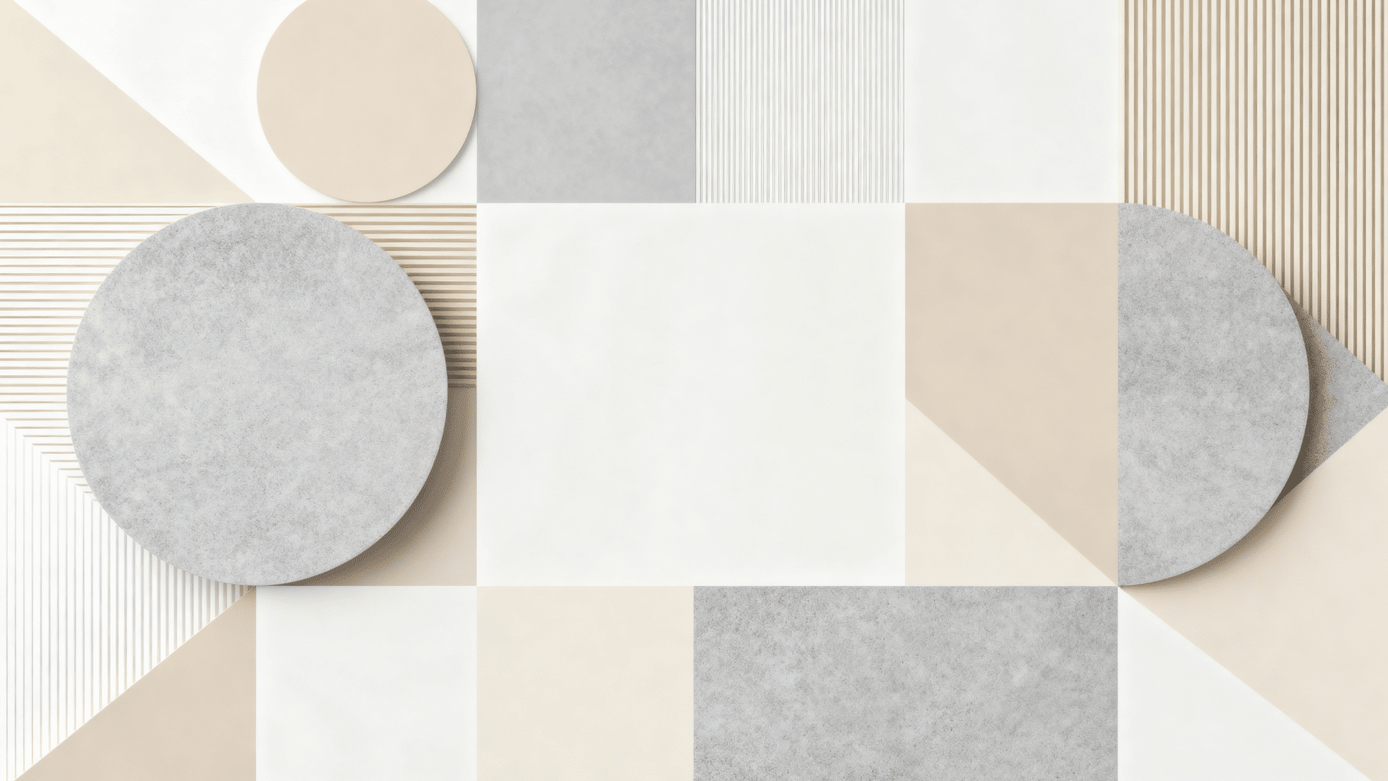 design balance concept with geometric shapes arranged in symmetry and asymmetry creating visual harmony