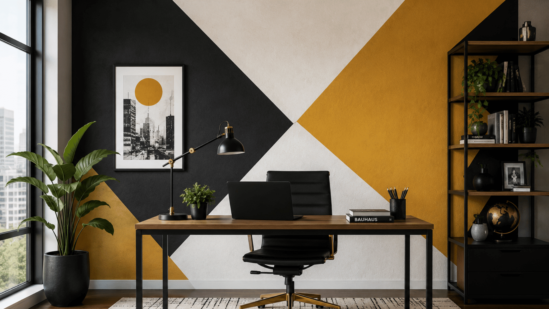 geometric pattern painting technique