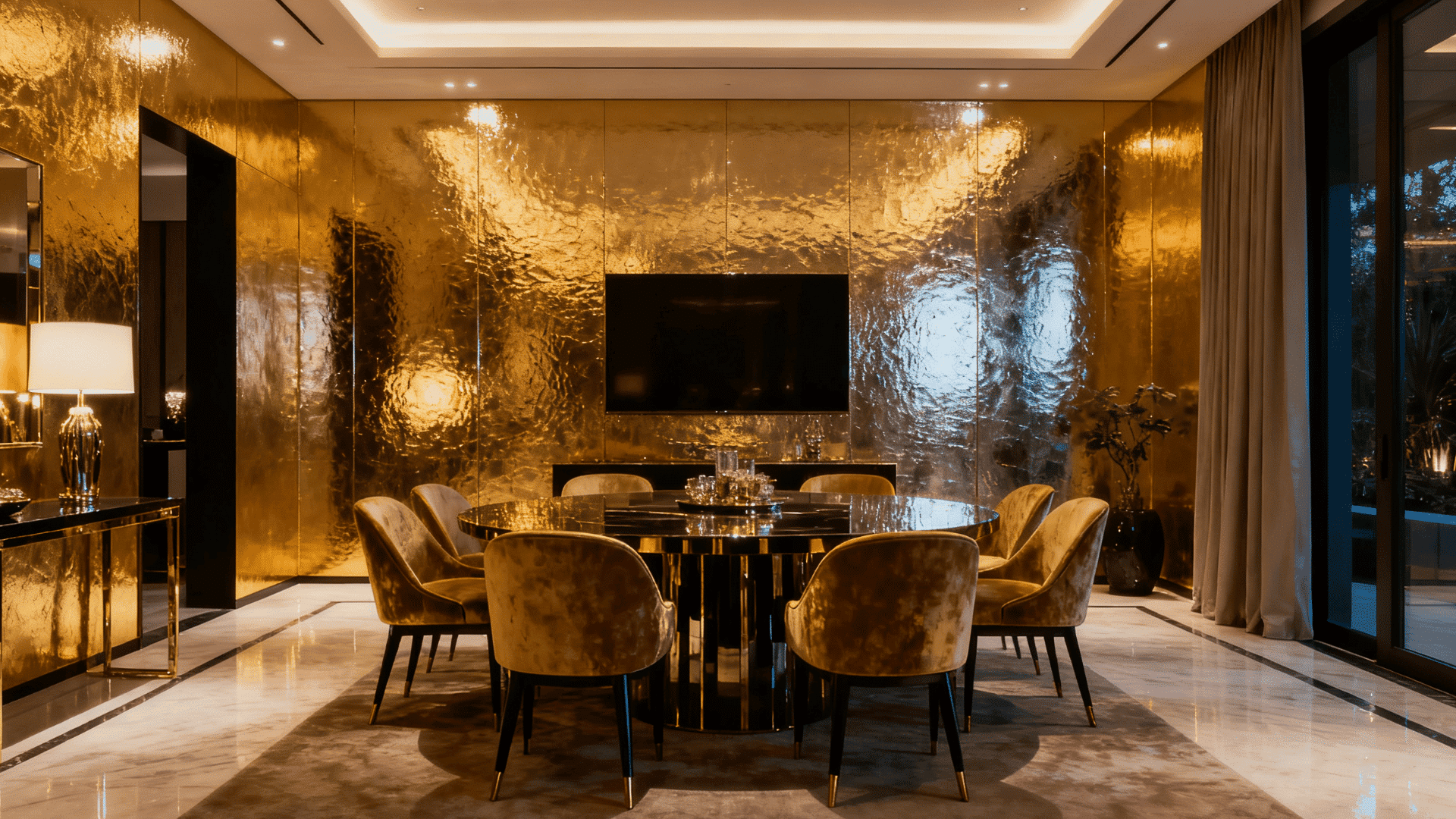 metallic wall finish technique