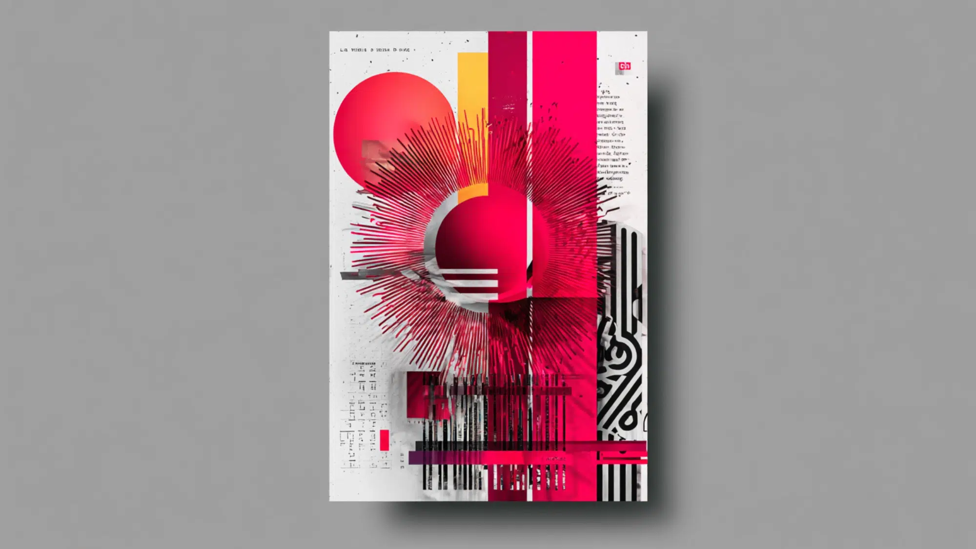 off balance design with uneven elements bold typography and dynamic layout creating visual tension and energy