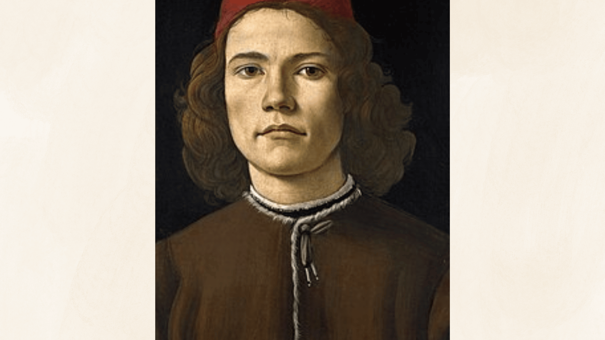 portrait of sandro botticelli painted during the italian renaissance art era
