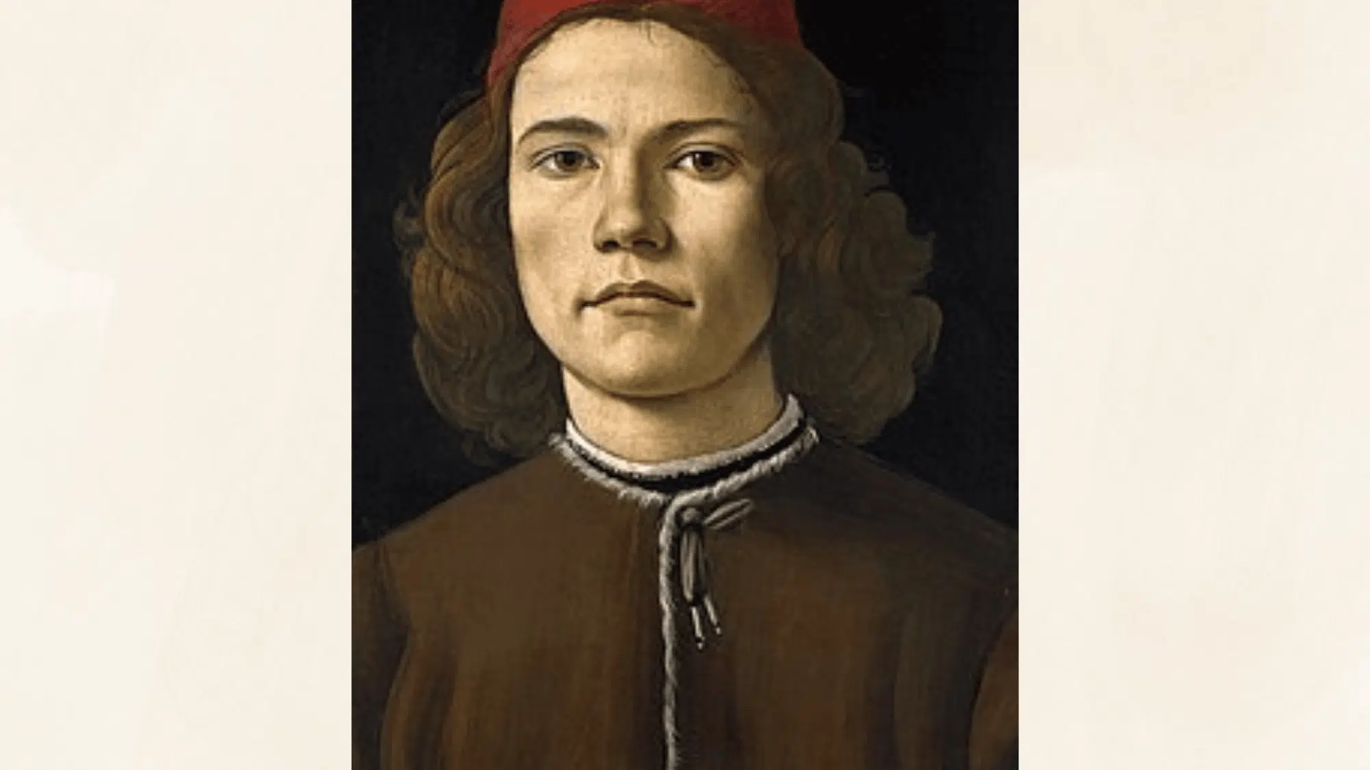 portrait of sandro botticelli painted during the italian renaissance art era