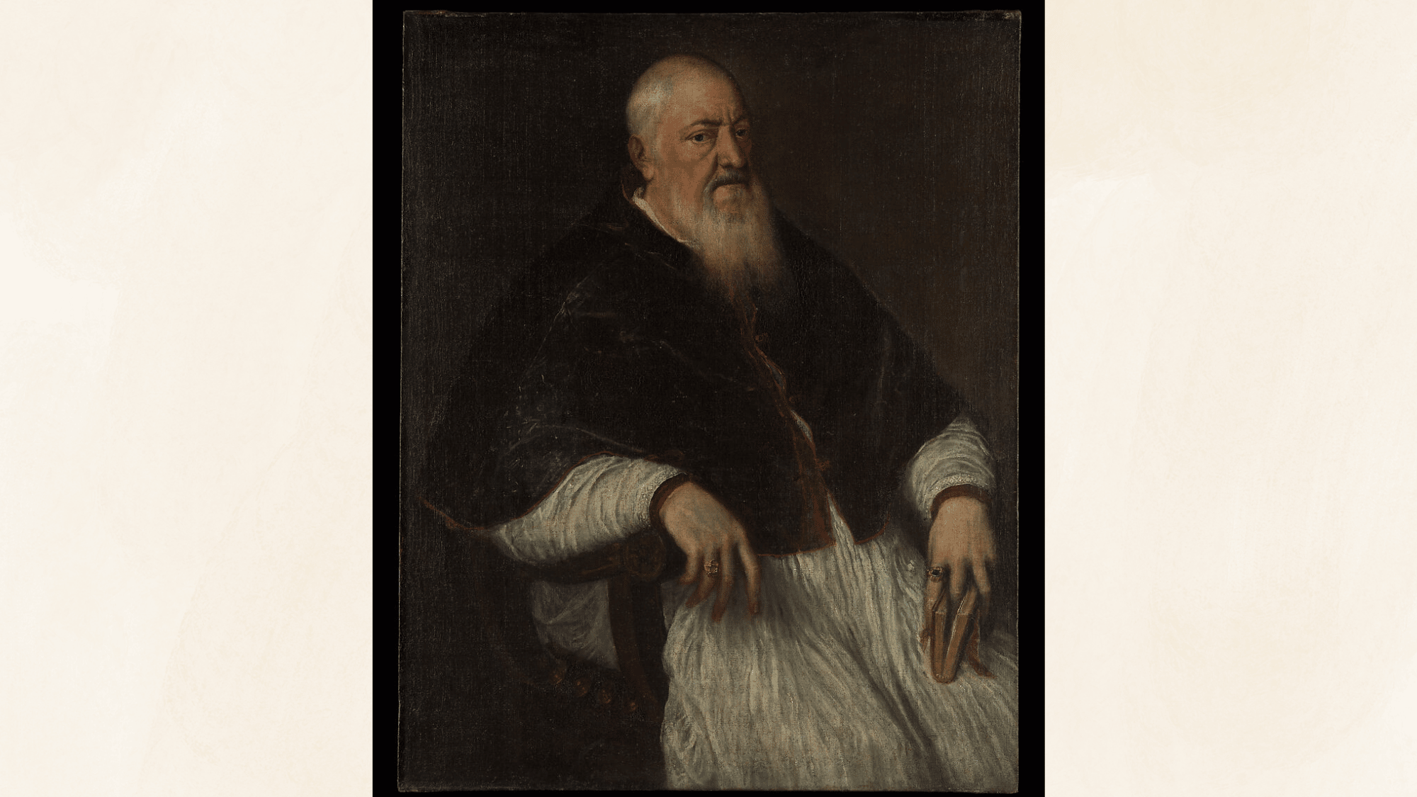 portrait of titian famous for colorful paintings during the venetian renaissance period