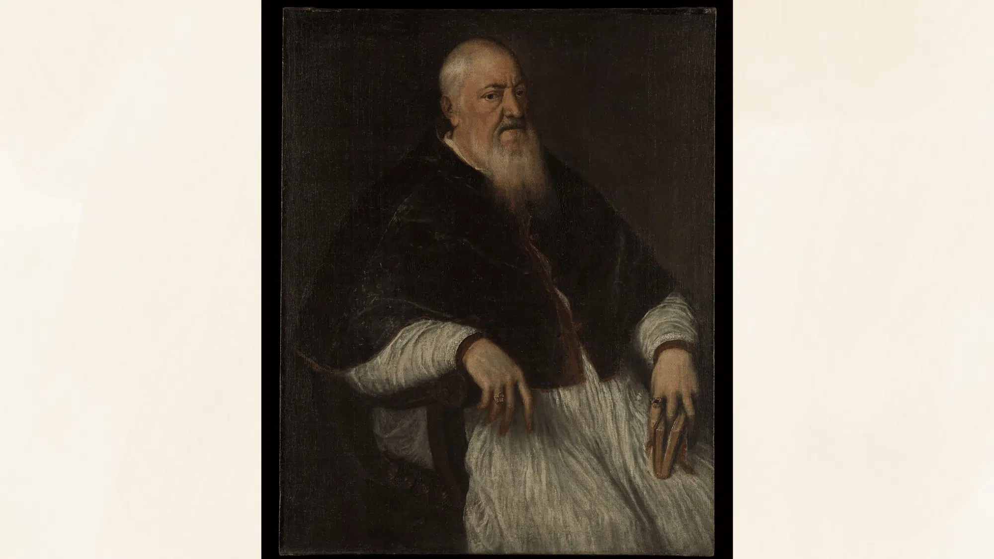 portrait of titian famous for colorful paintings during the venetian renaissance period