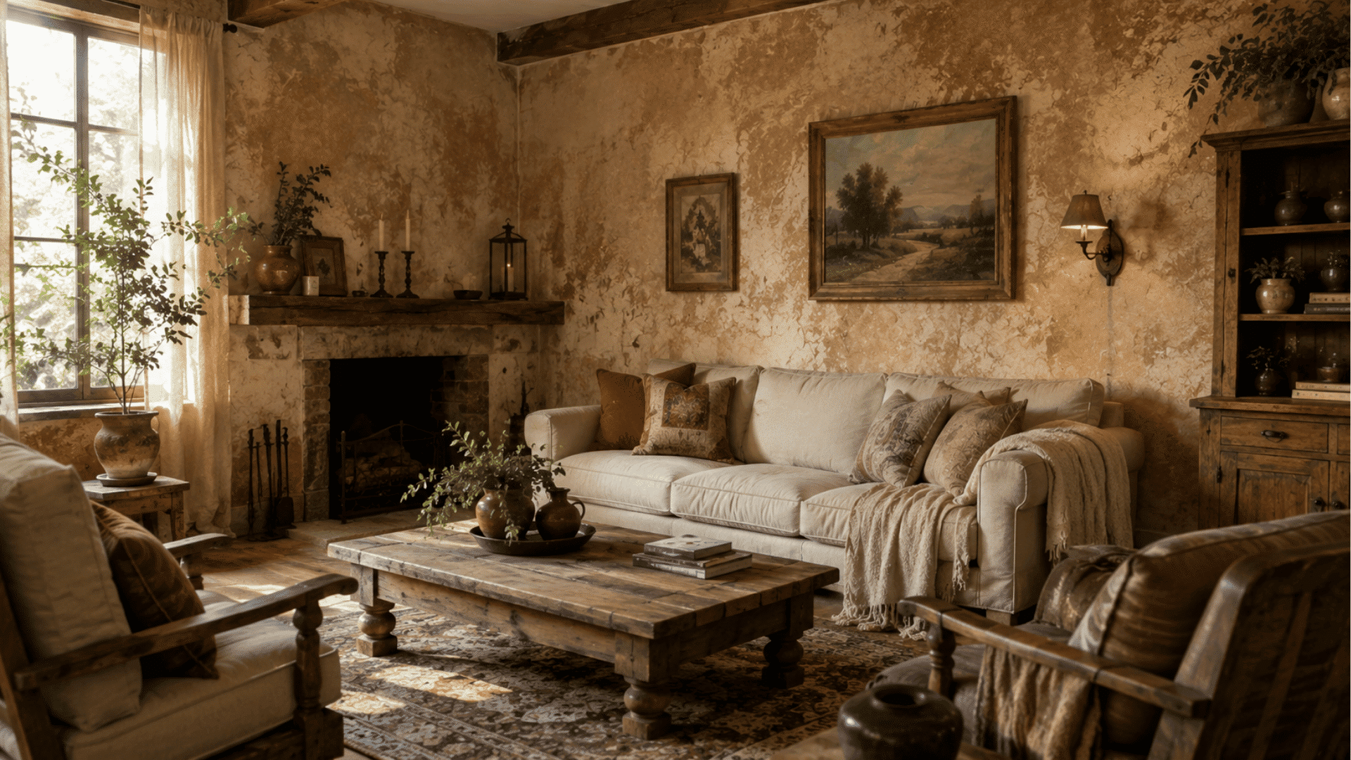 rustic and vintage finishes