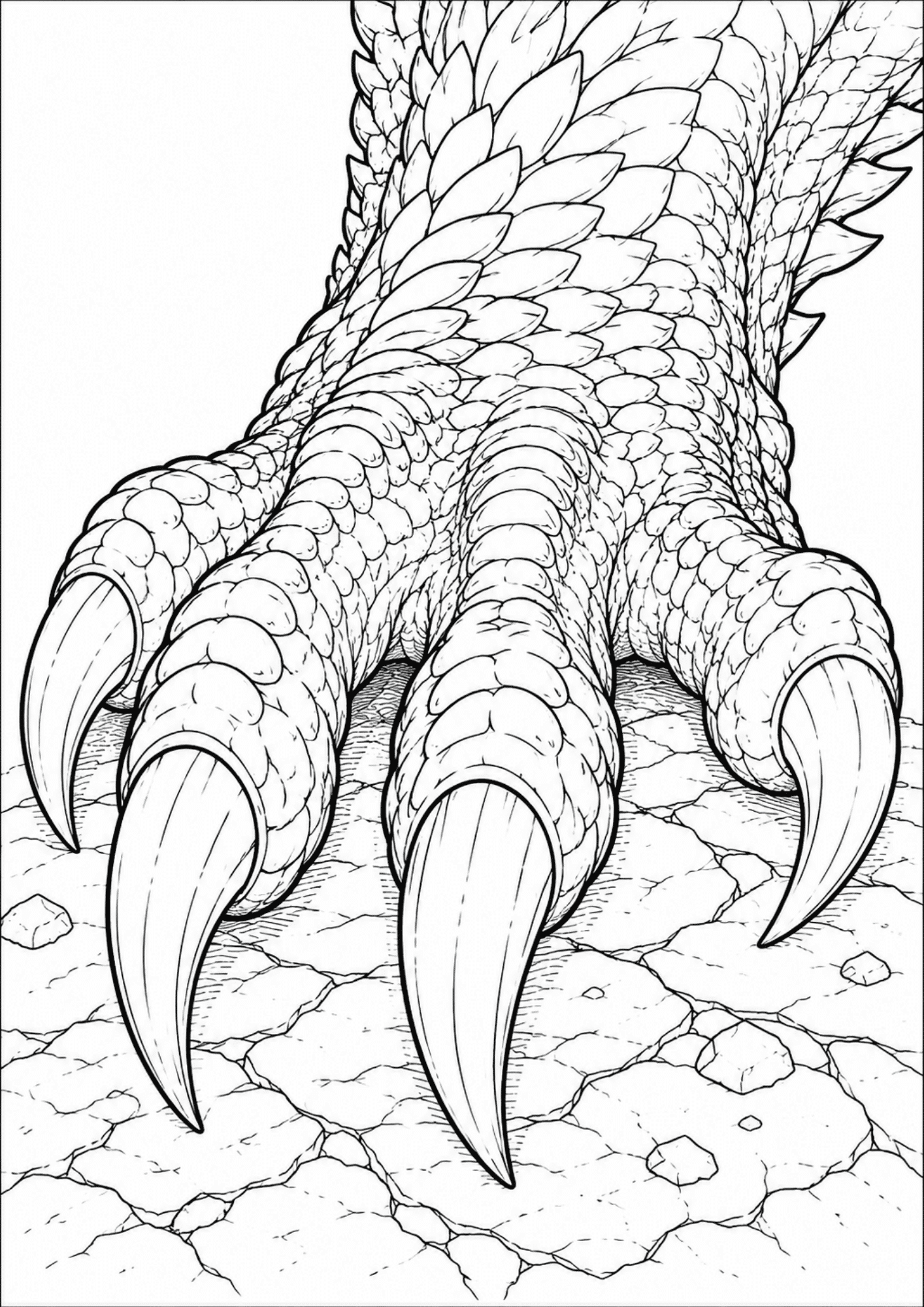 dragon-claw-coloring-page