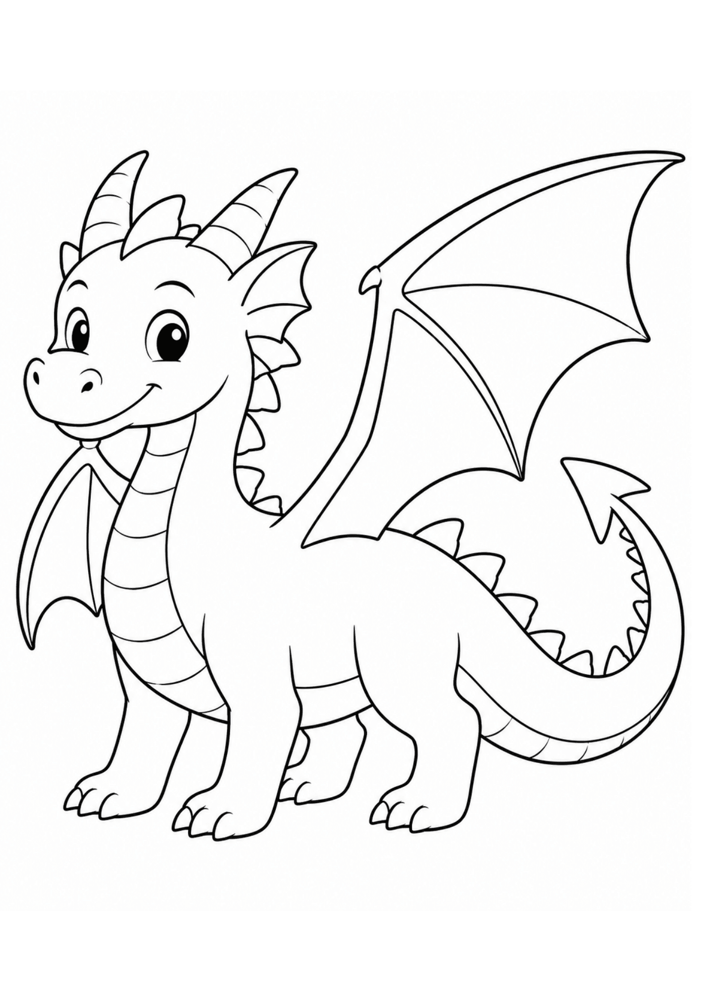 dragon-outline-coloring-page