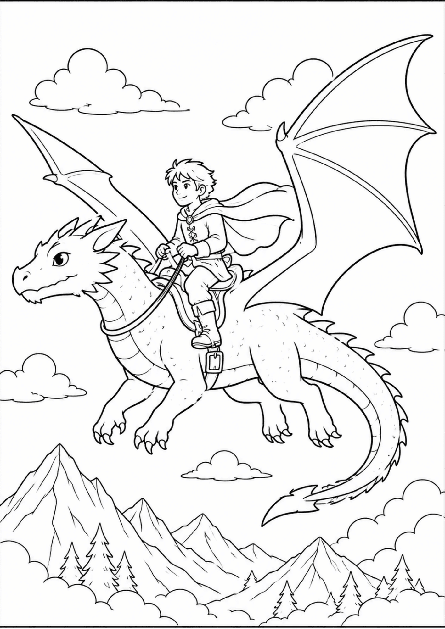 dragon-rider-coloring-page