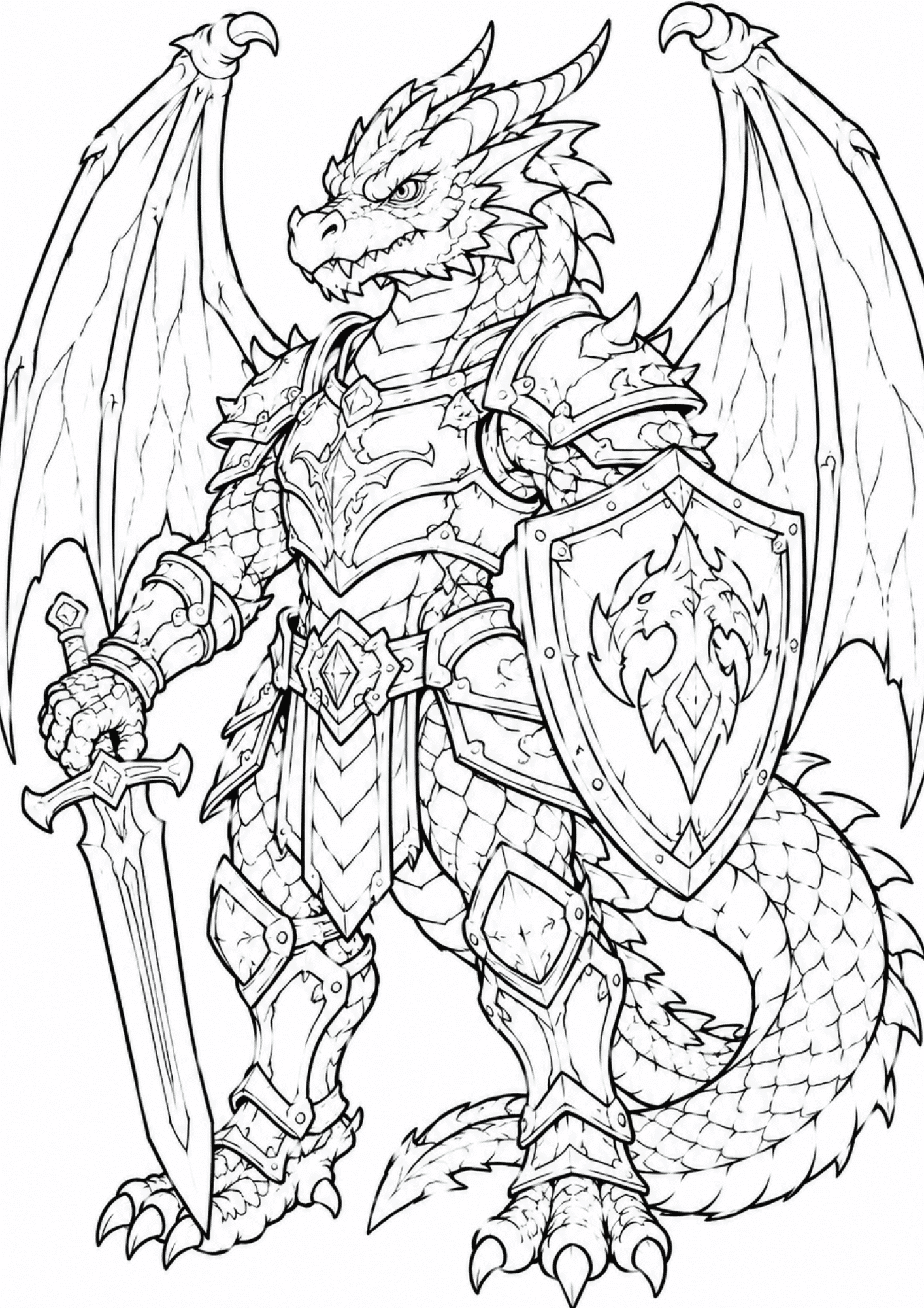 dragon-warrior-coloring-page