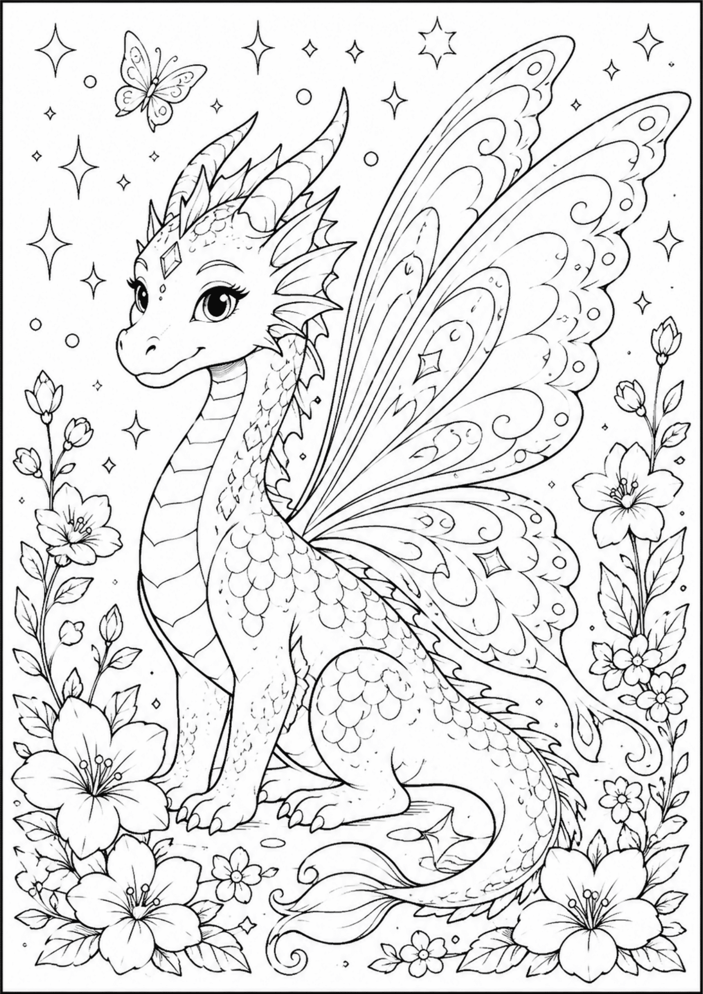 dragon-with-butterfly-wings-coloring-page