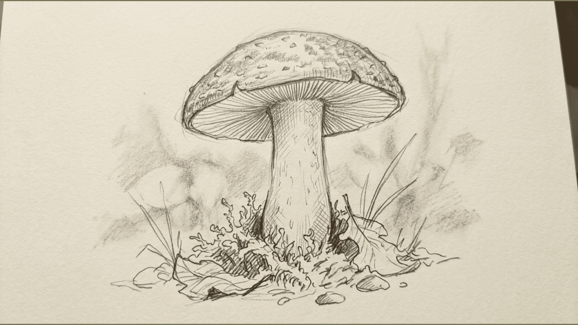 mushroom-pencil-sketch
