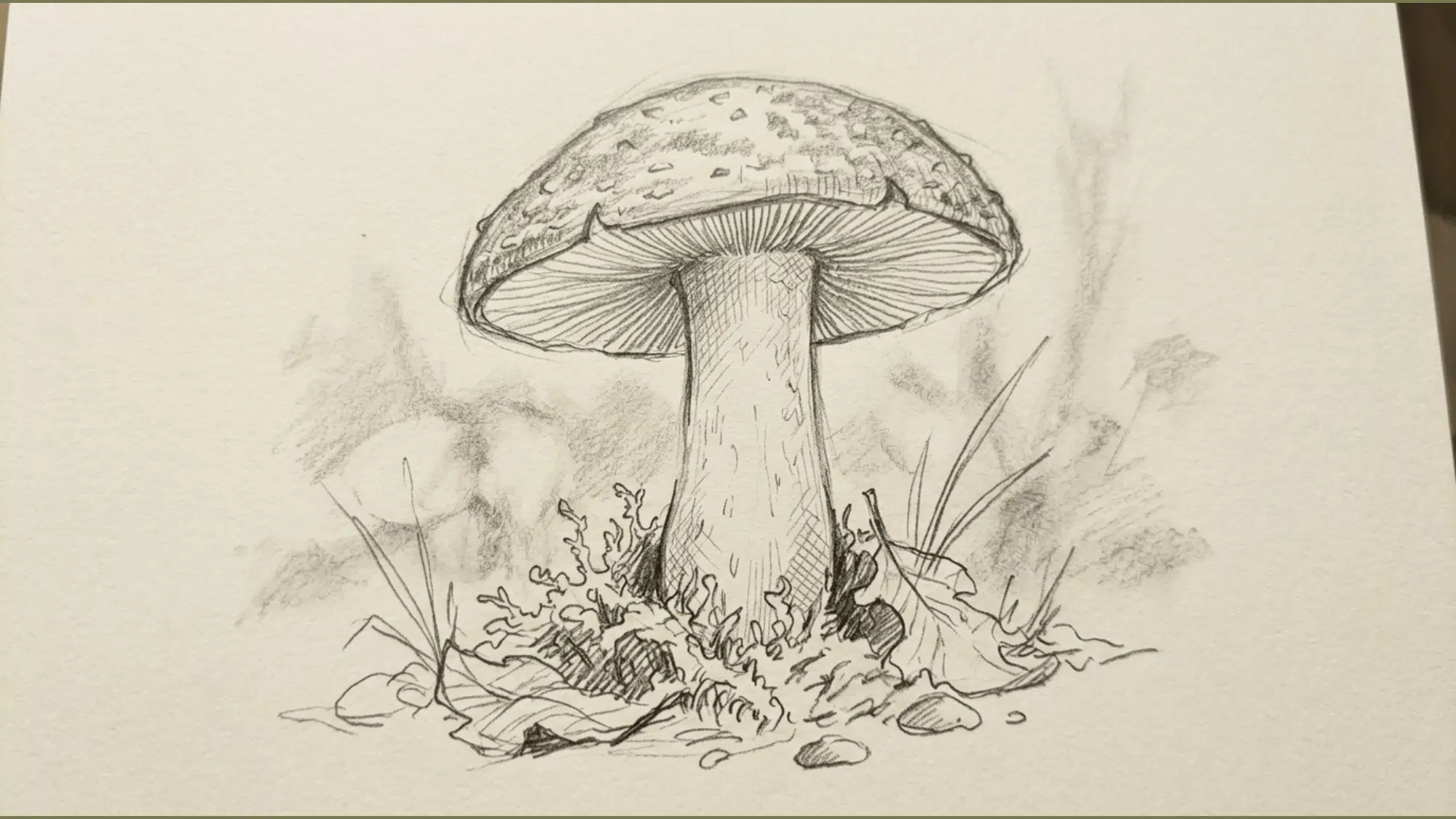 mushroom-pencil-sketch