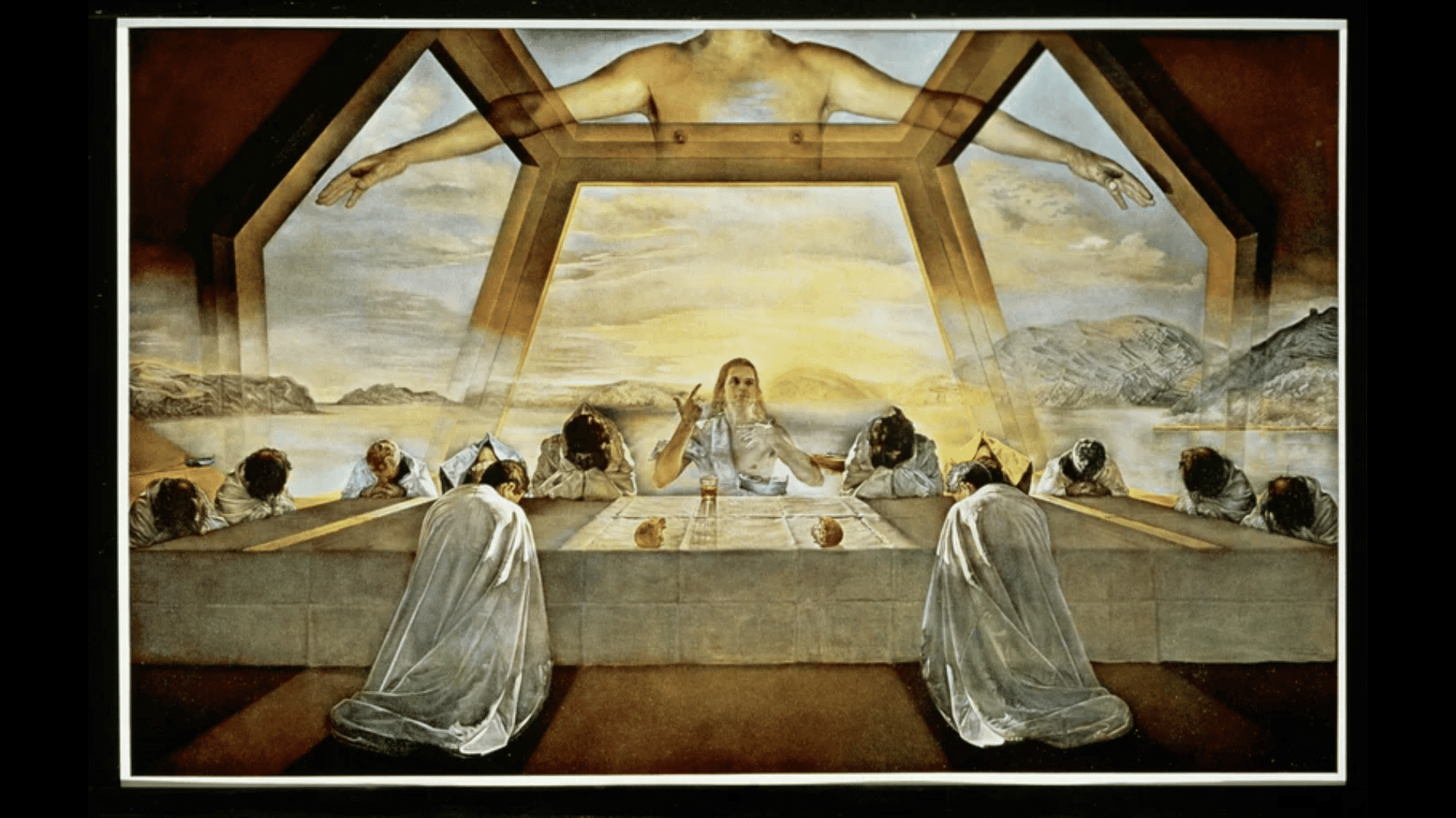 The Sacrament of the Last Supper featuring geometric composition
