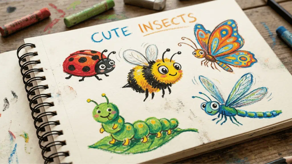 insects-oil-pastel-art