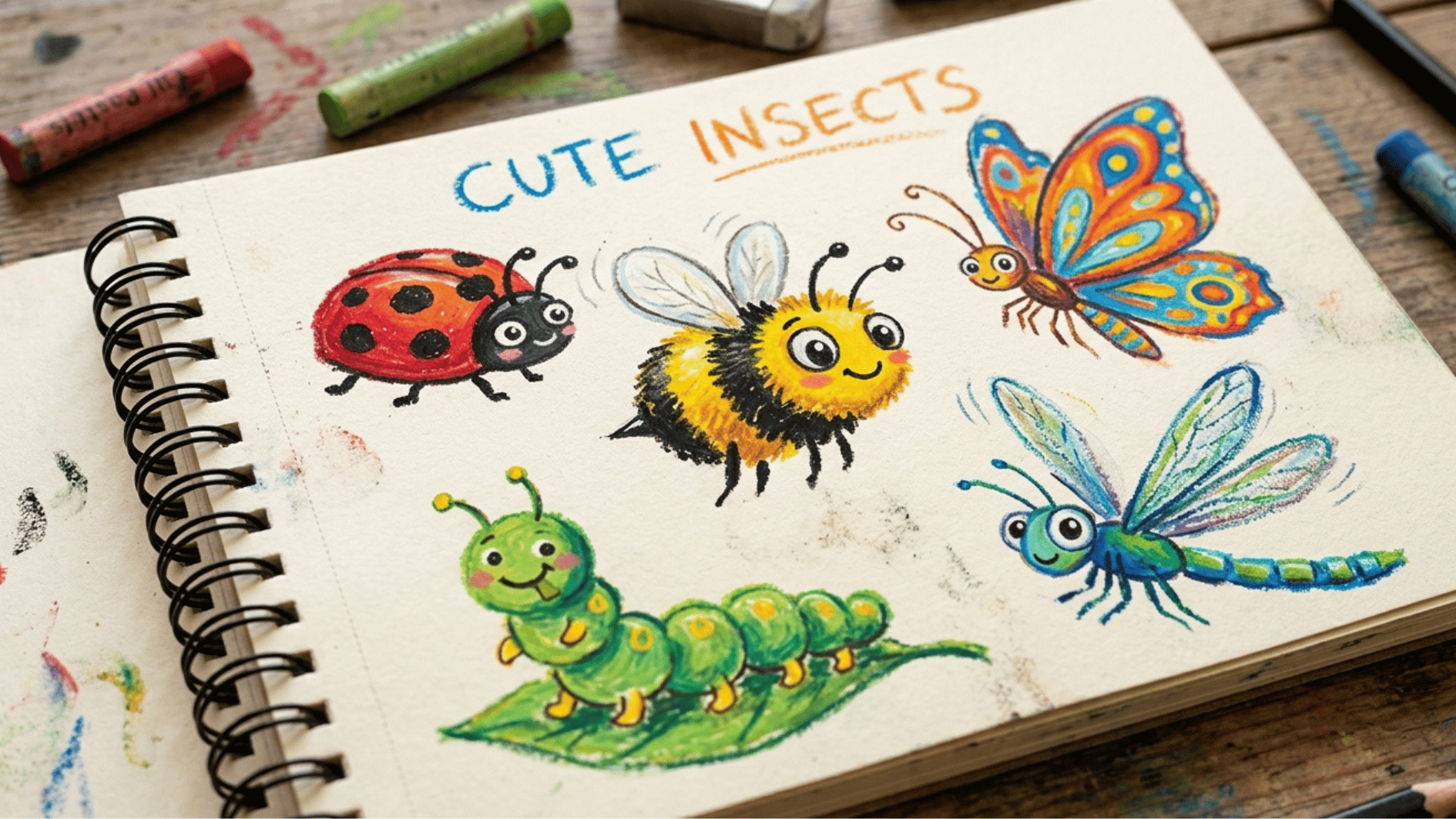 insects-oil-pastel-art