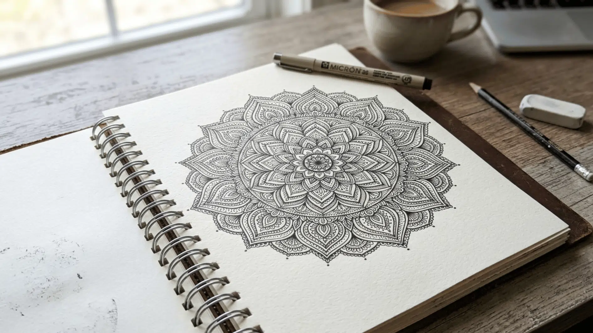 a beautiful mandala design with circles and patterns