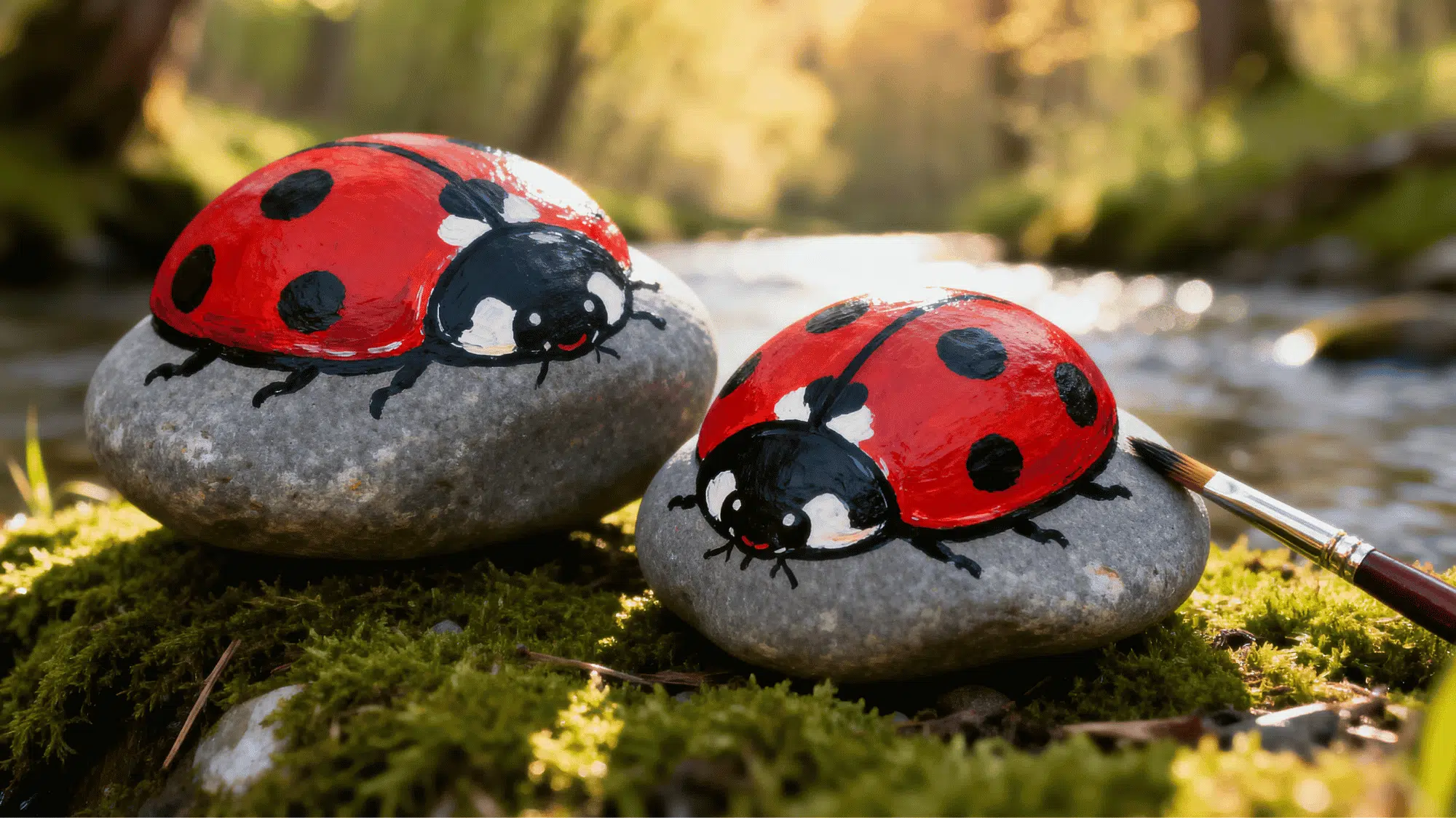 Painted rock animals for preschool and early school age children