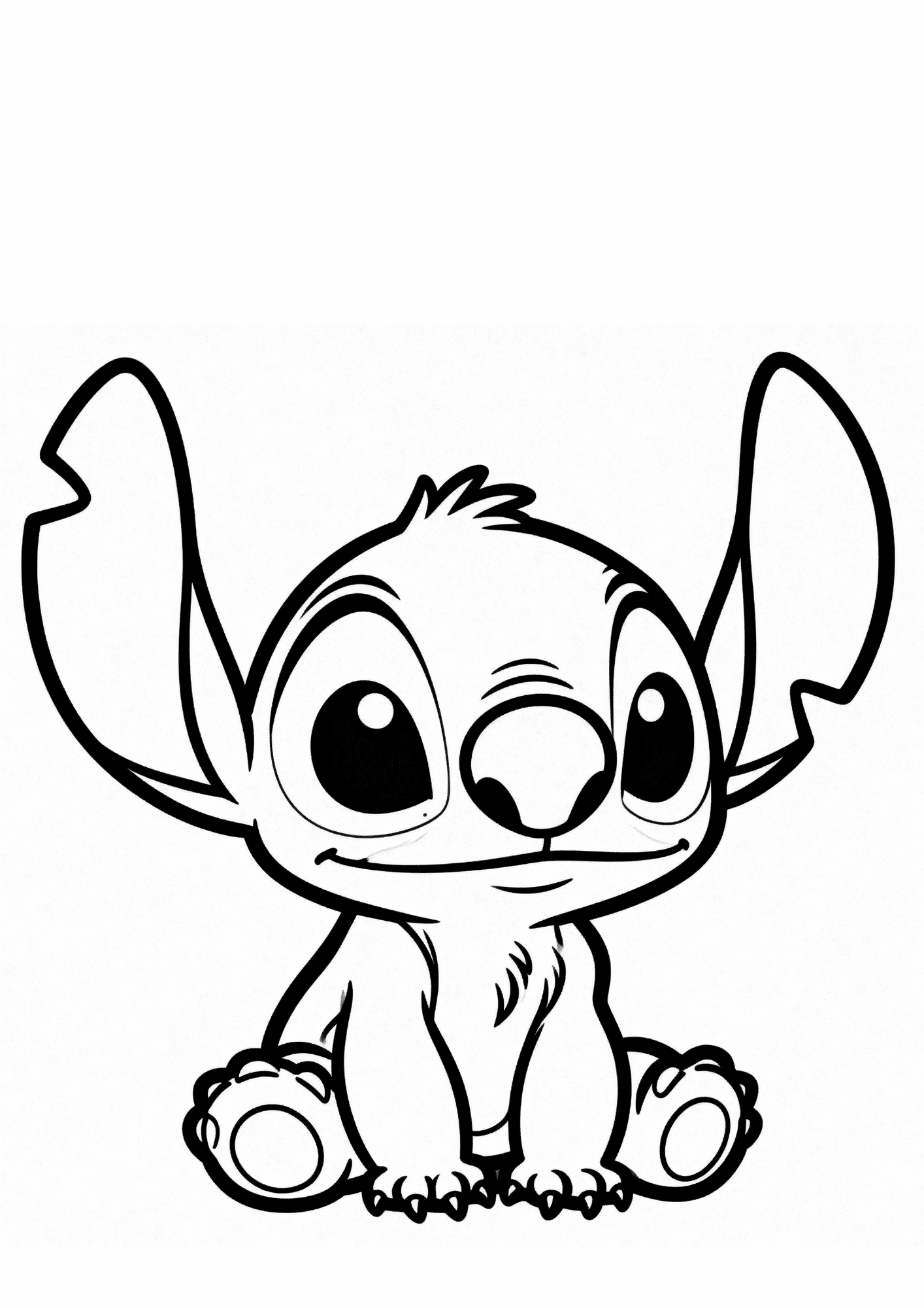 simple stitch outline coloring page black white printable easy kids line art beginner sheet design