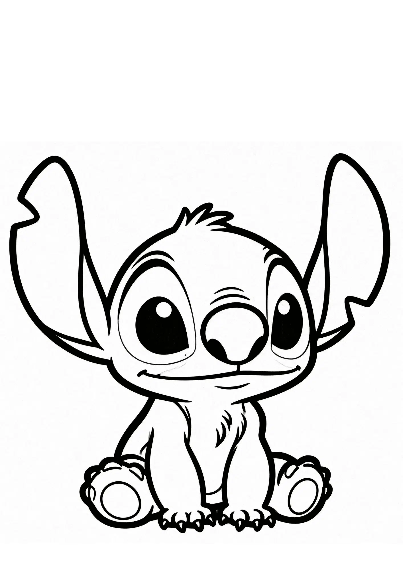 simple stitch outline coloring page black white printable easy kids line art beginner sheet design