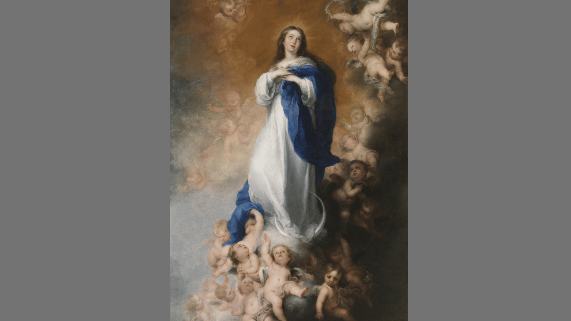 The Immaculate Conception of Los Venerables, showing the Virgin Mary surrounded by cherubs