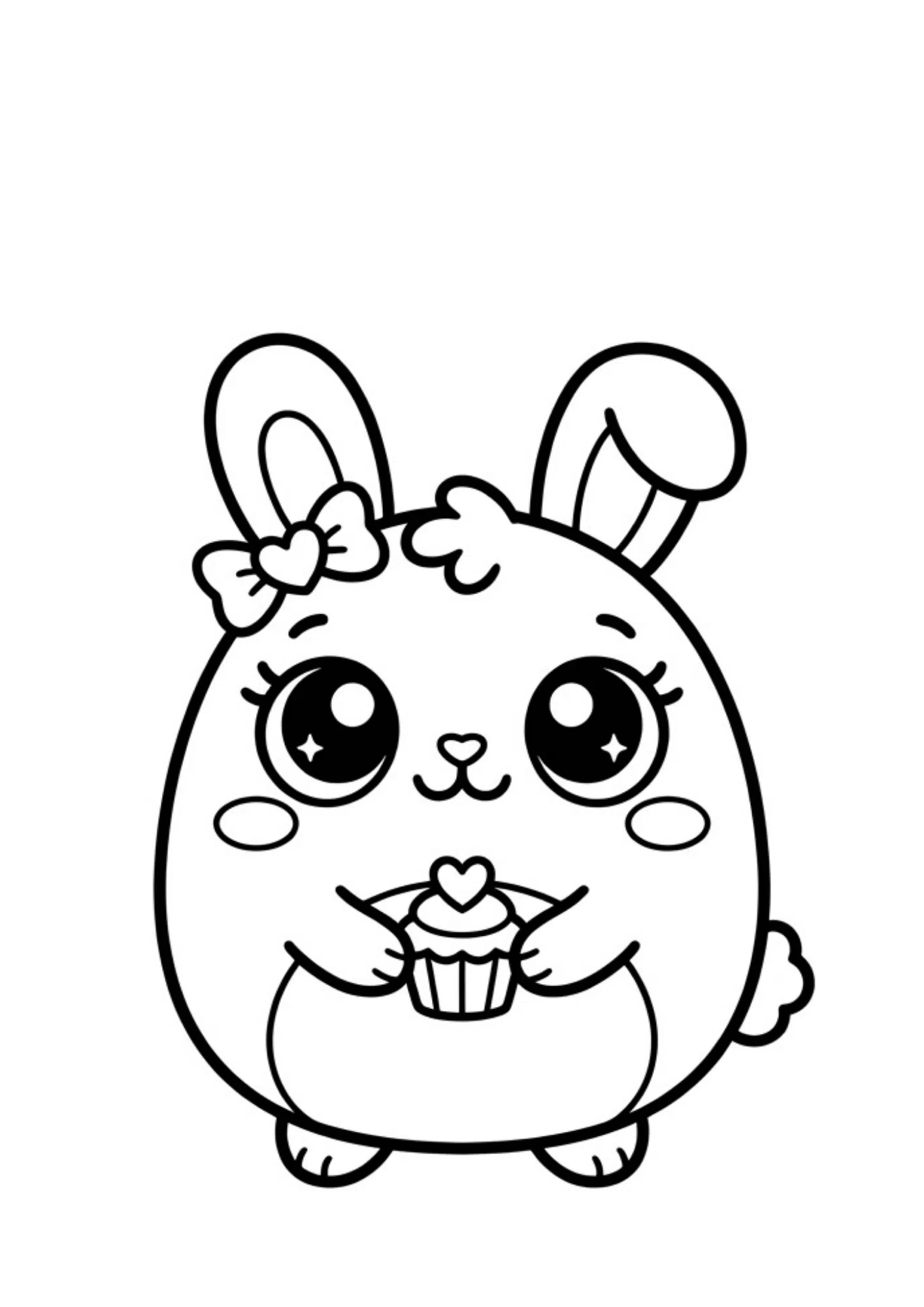 kawaii squishmallow coloring page with cute expressions and printable black and white line art design for kids