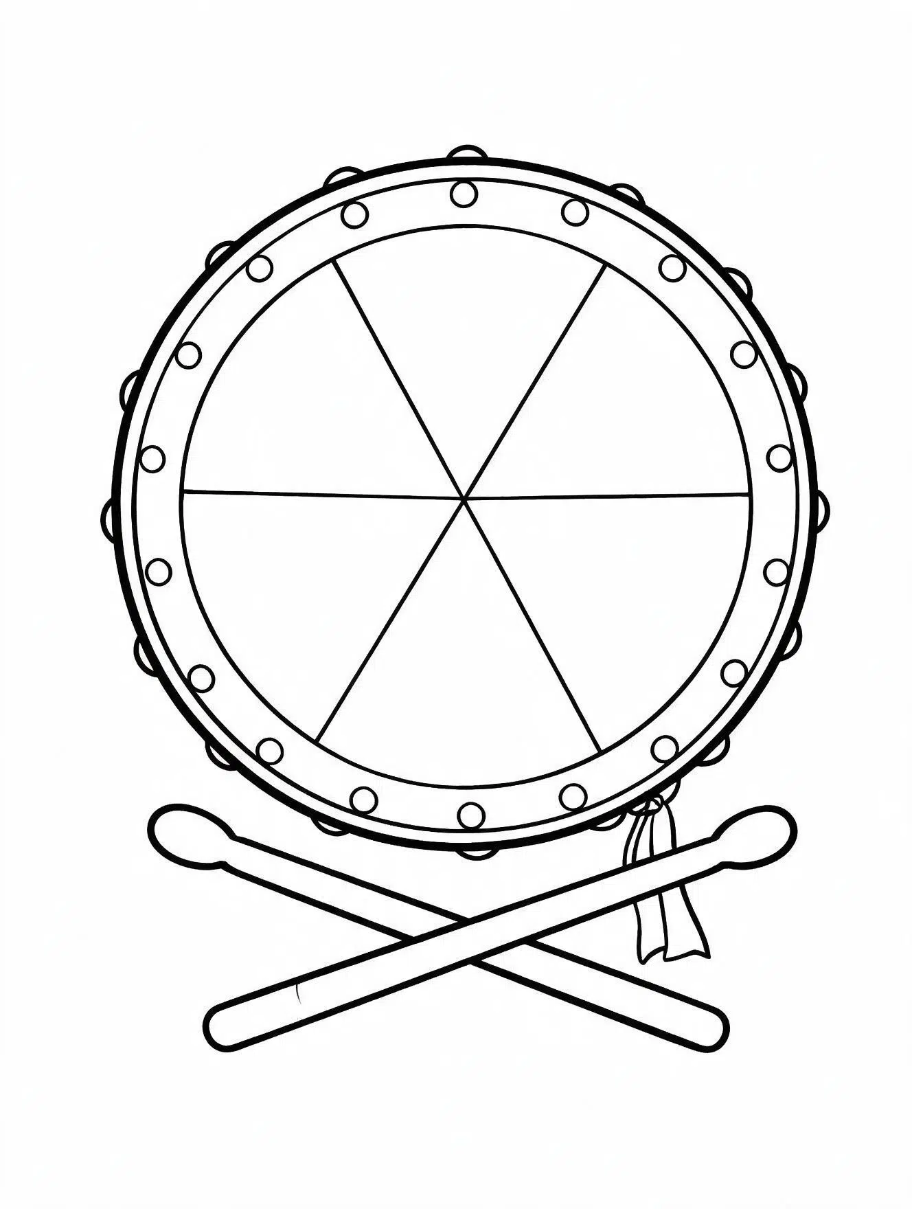 kpop demon hunter talisman drum coloring page divided into six easy sections