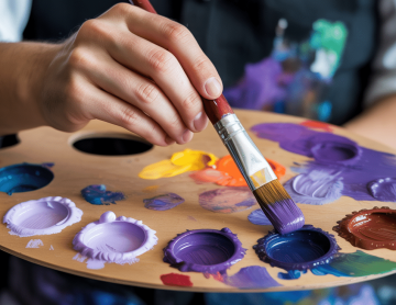 artist-s-hand-holding-paintbrush-dipping